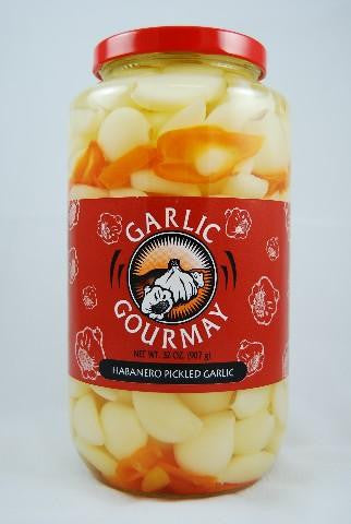 Habanero Pickled Garlic 32oz. (4 Pack)