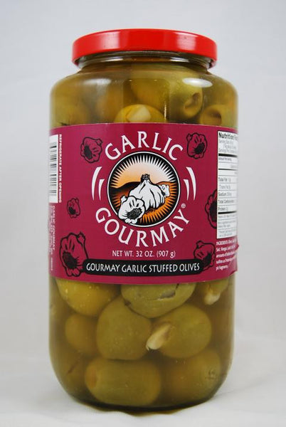 Gourmay Garlic Stuffed Olives 32oz. (4 pack)